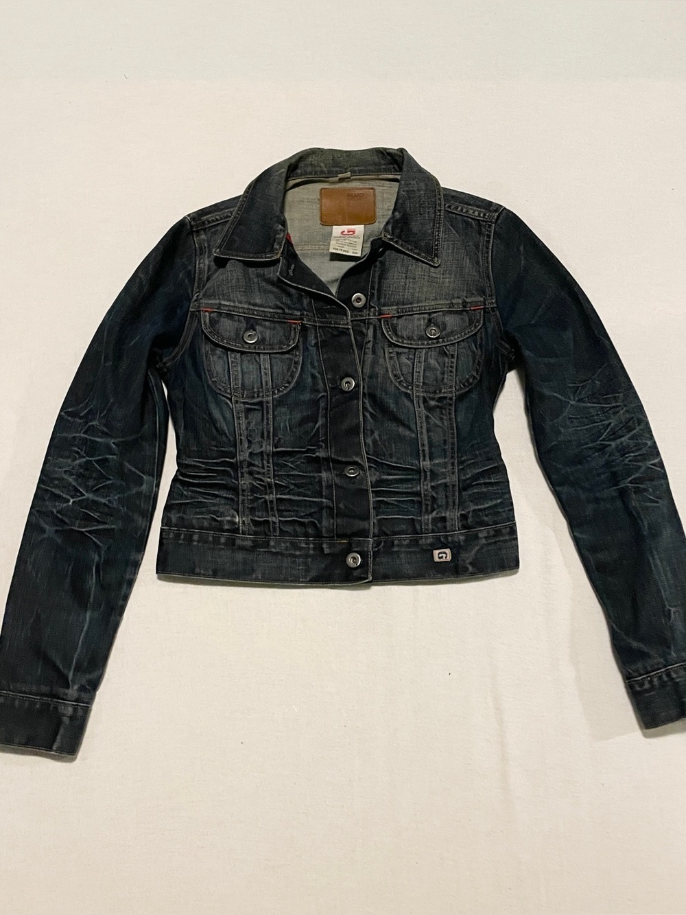 Vintage G Brand by Guess Made in Italy Distressed Denim Cropped Jacket - Small